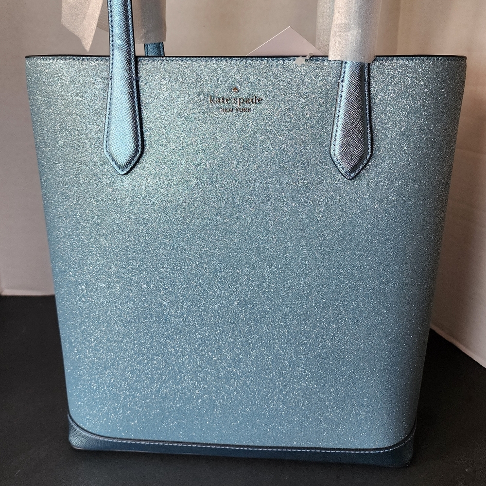 Kate Spade Frosty Sky Tinsel Glitter Tote